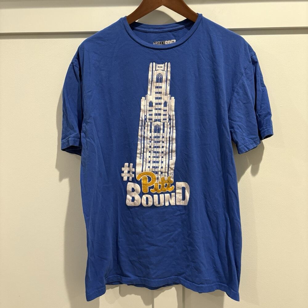 Pitt Bound Shirt‎ Adult XL Blue University Of Pittsburgh Panthers Cathedral